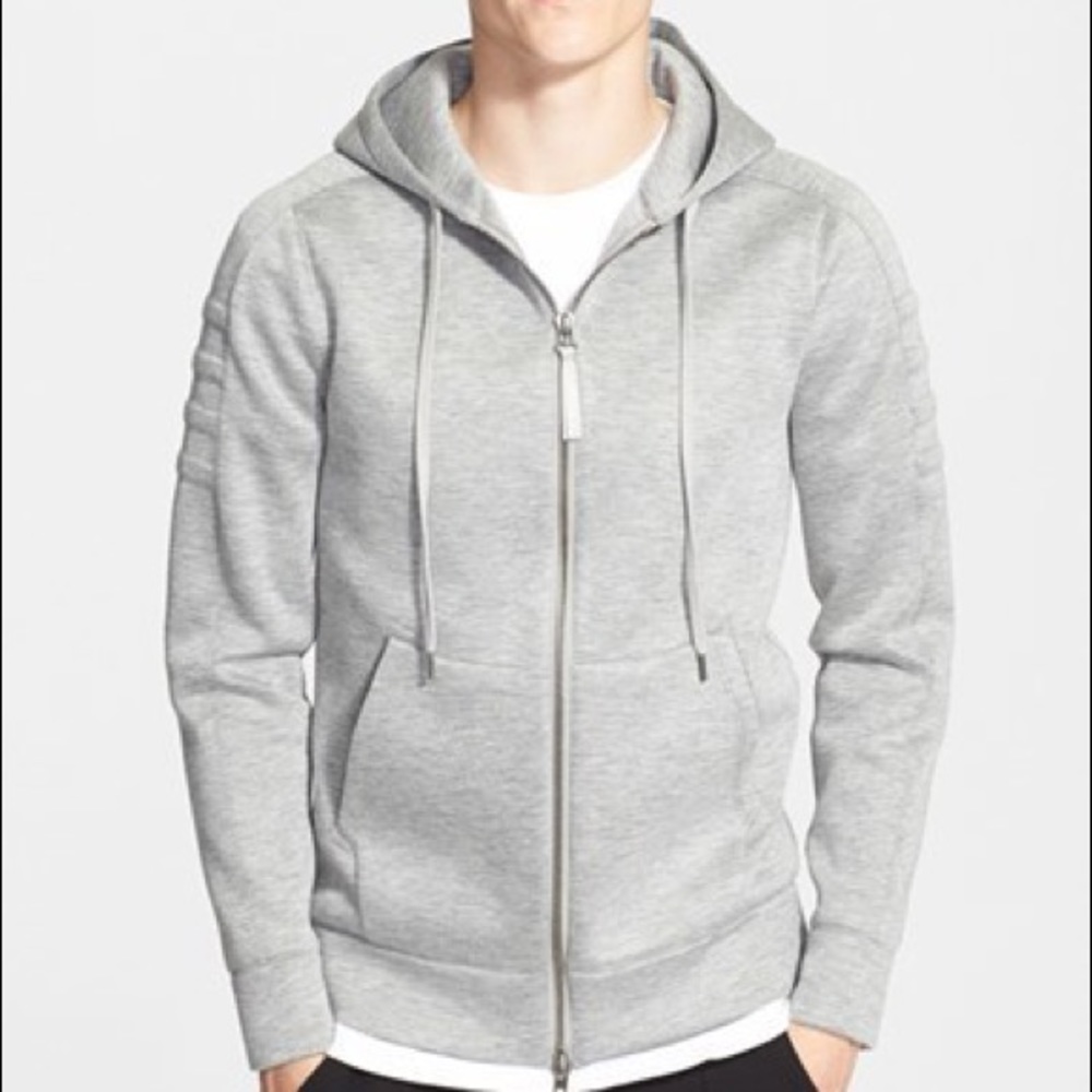 Helmut Lang Grey Zip-Up Hoody